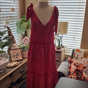 NWT Cozy & Co. Red Polka Dot Women's Dress